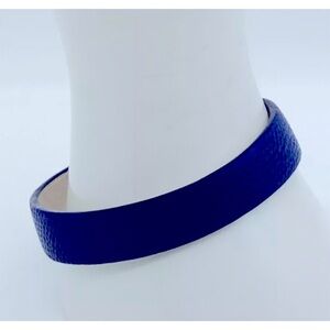 Valextra Royal Blue Pebble Grain Leather Adjustable bracelet